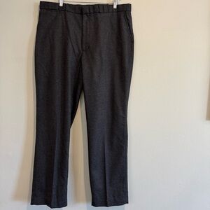 Polo By Ralph Lauren Wool Blend Trousers Dark Gray Flat Front Old Money 38X32